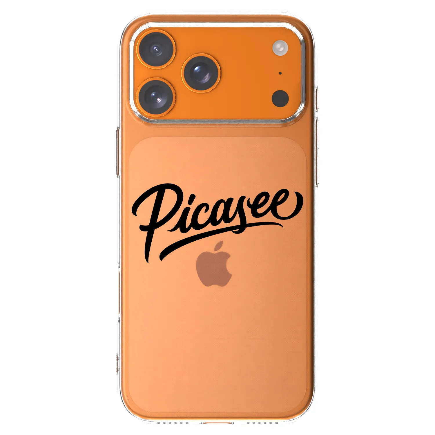 Picasee Apple iPhone 17 Pro Max Hülle - Transparentes Silikon - Picasee - old logo - black