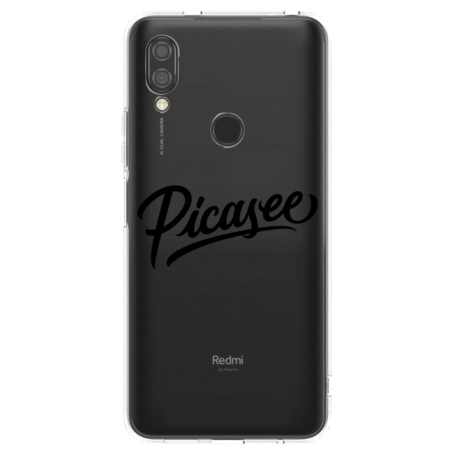 Picasee Xiaomi Redmi 7 Hülle - Transparentes Silikon - Picasee - old logo - black