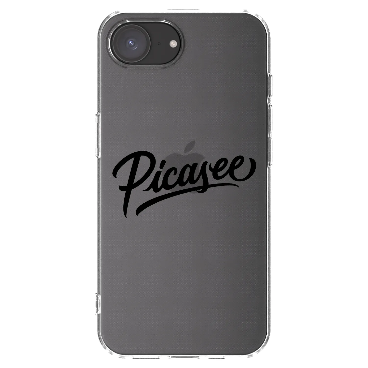 Picasee Apple iPhone 17e Hülle - Transparentes Silikon - Picasee - old logo - black