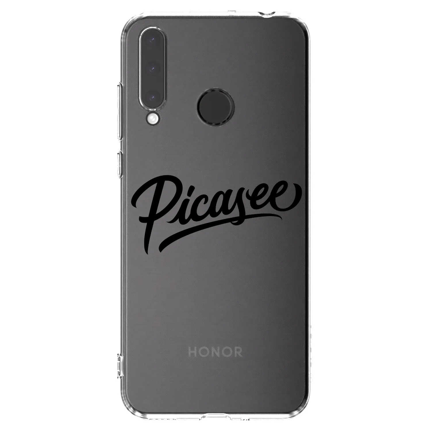 Picasee Honor 20 Lite Hülle - Transparentes Silikon - Picasee - old logo - black