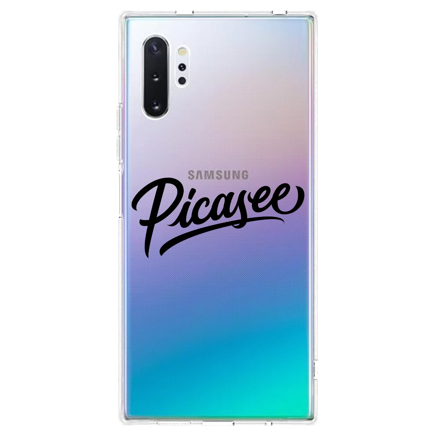 Picasee Samsung Galaxy Note 10+ N975F Hülle - Transparentes Silikon - Picasee - old logo - black
