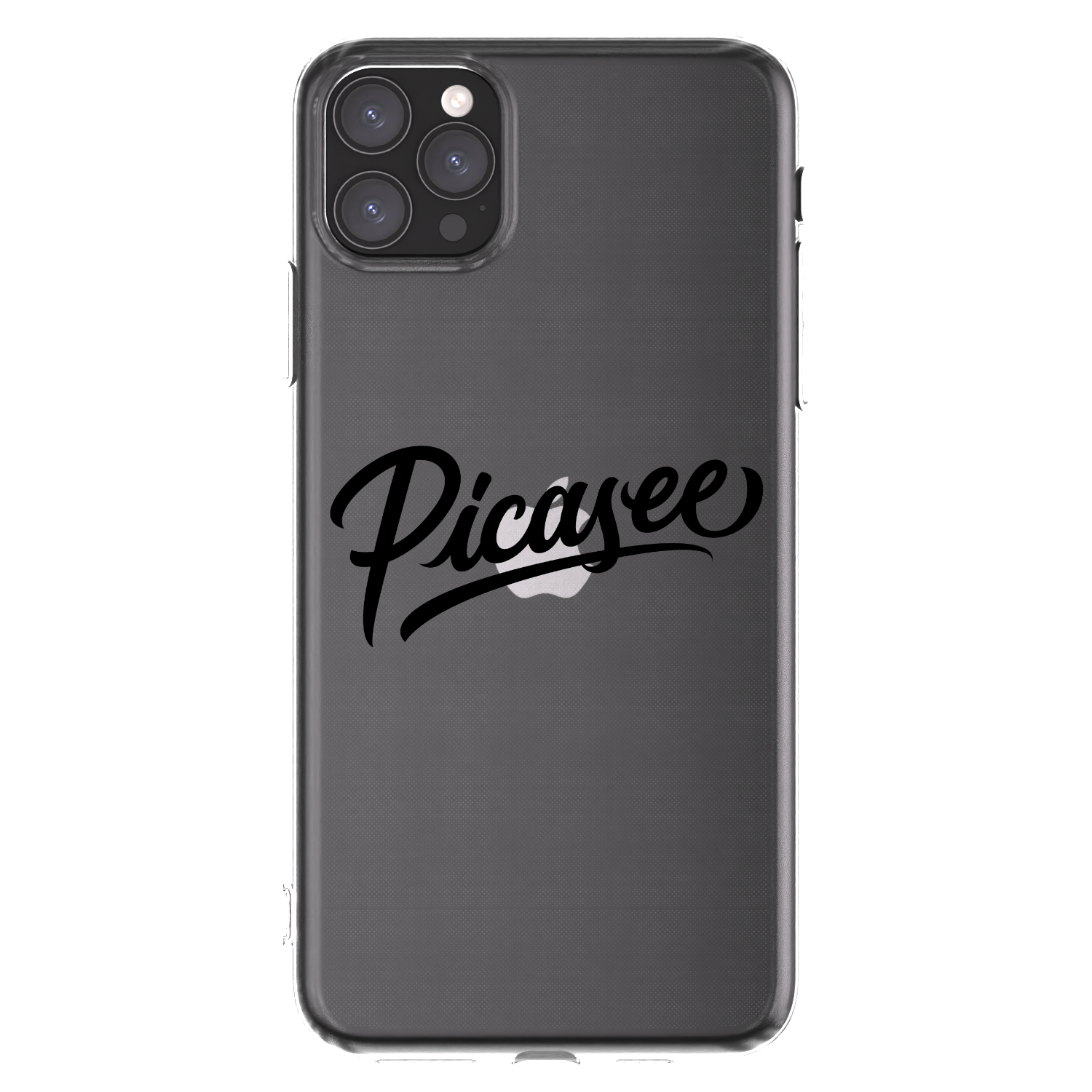 Picasee Apple iPhone 11 Pro Max Hülle - Transparentes Silikon - Picasee - old logo - black