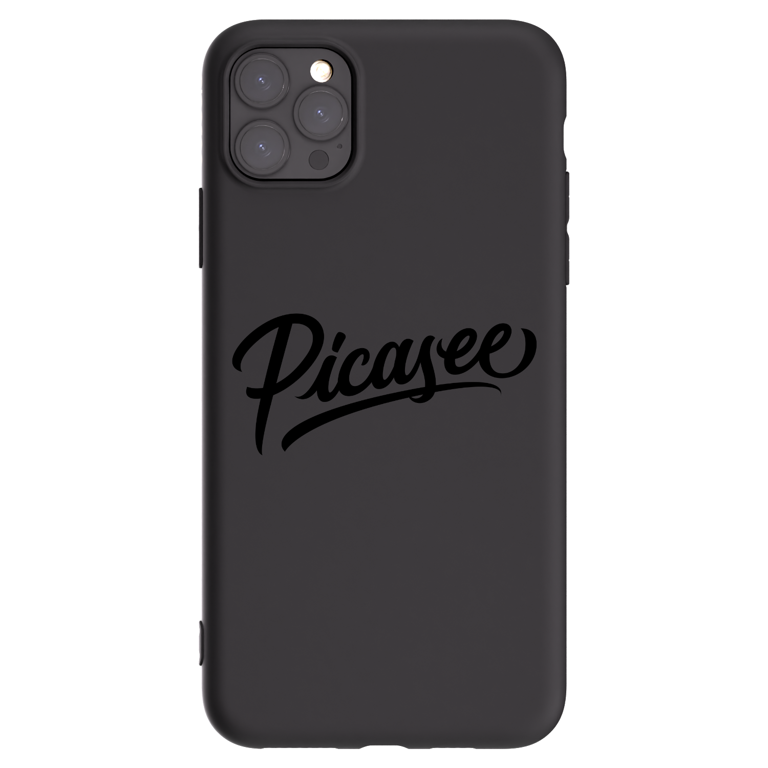 Picasee Apple iPhone 11 Pro Max Hülle - Schwarzes Silikon - Picasee - old logo - black