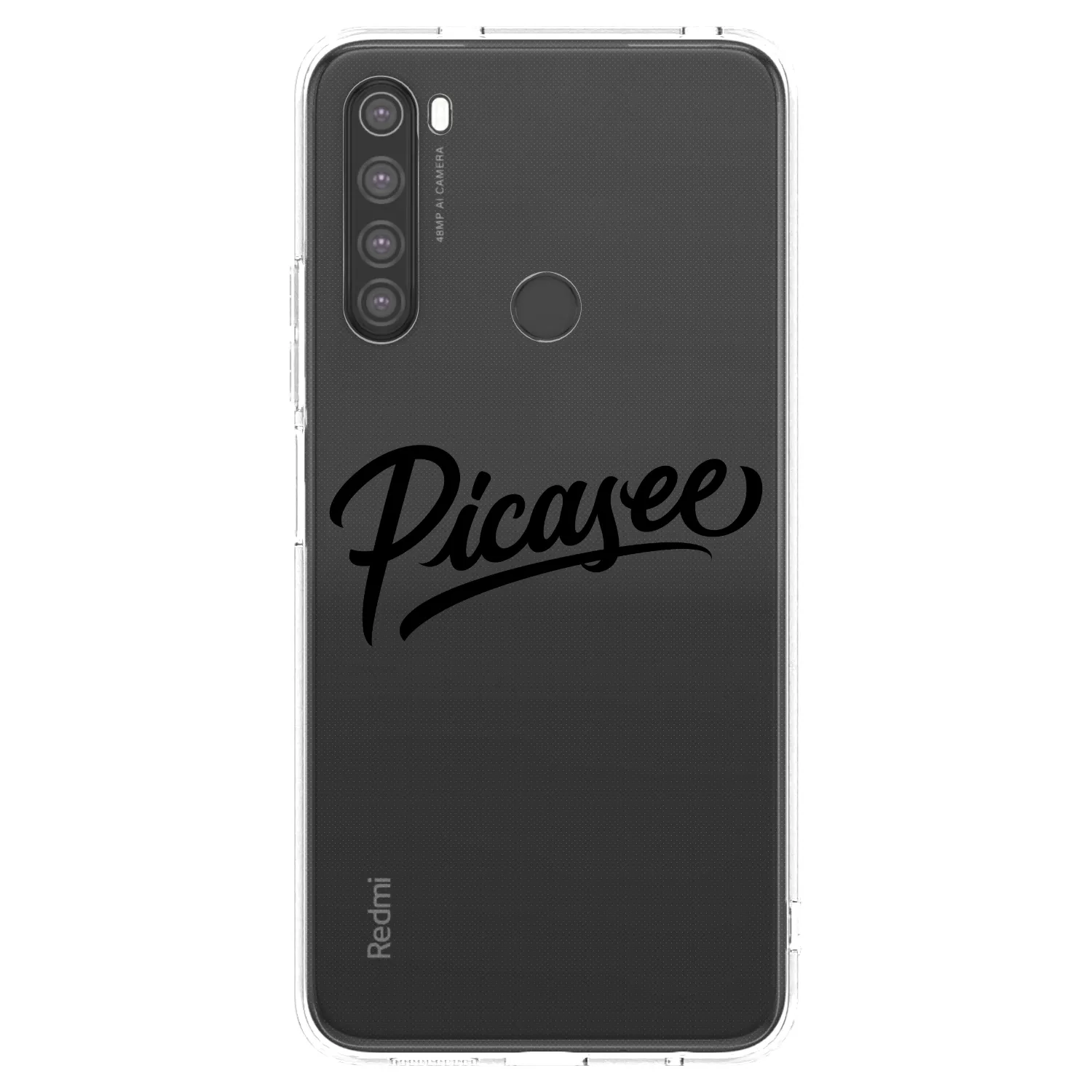 Picasee Xiaomi Redmi Note 8 Hülle - Transparentes Silikon - Picasee - old logo - black