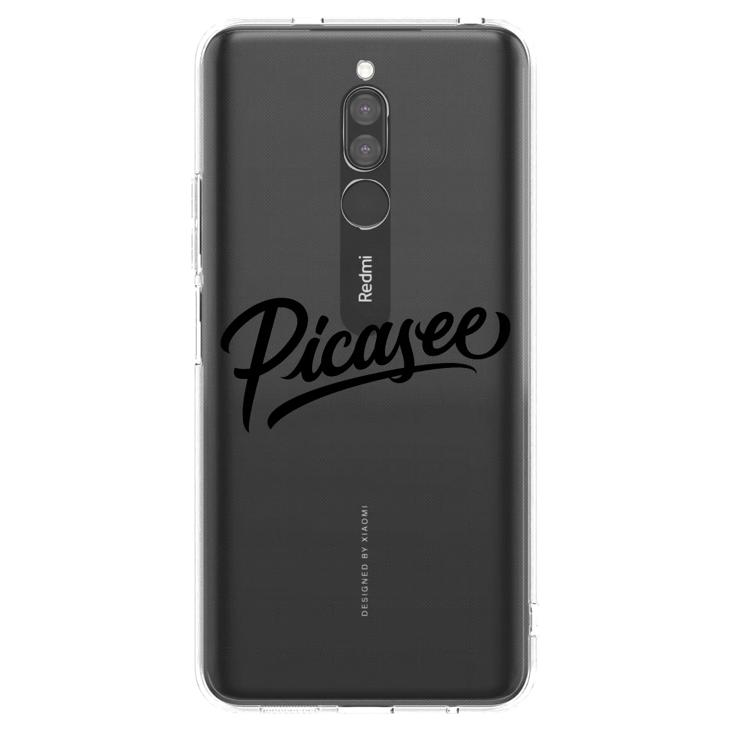 Picasee Xiaomi Redmi 8 Hülle - Transparentes Silikon - Picasee - old logo - black