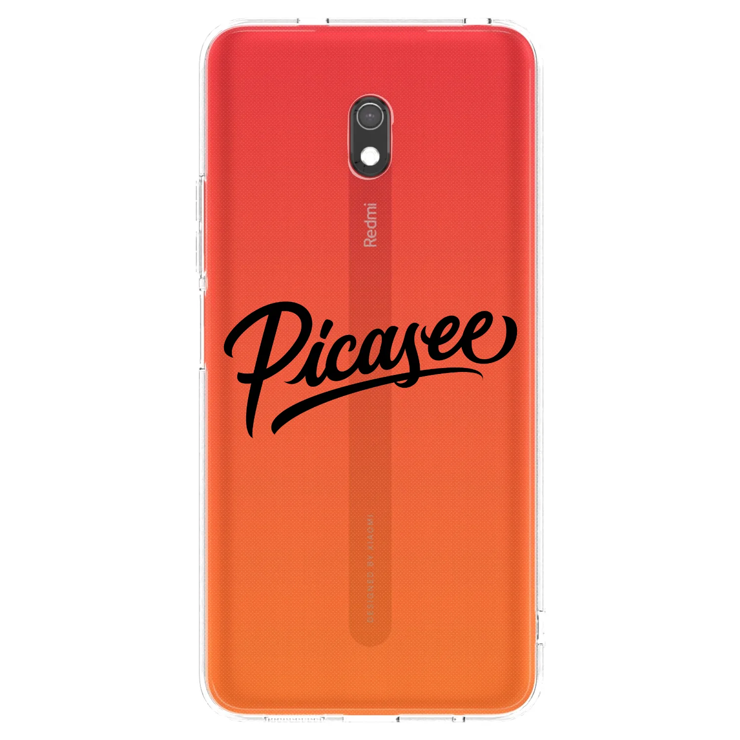 Picasee Xiaomi Redmi 8A Hülle - Transparentes Silikon - Picasee - old logo - black