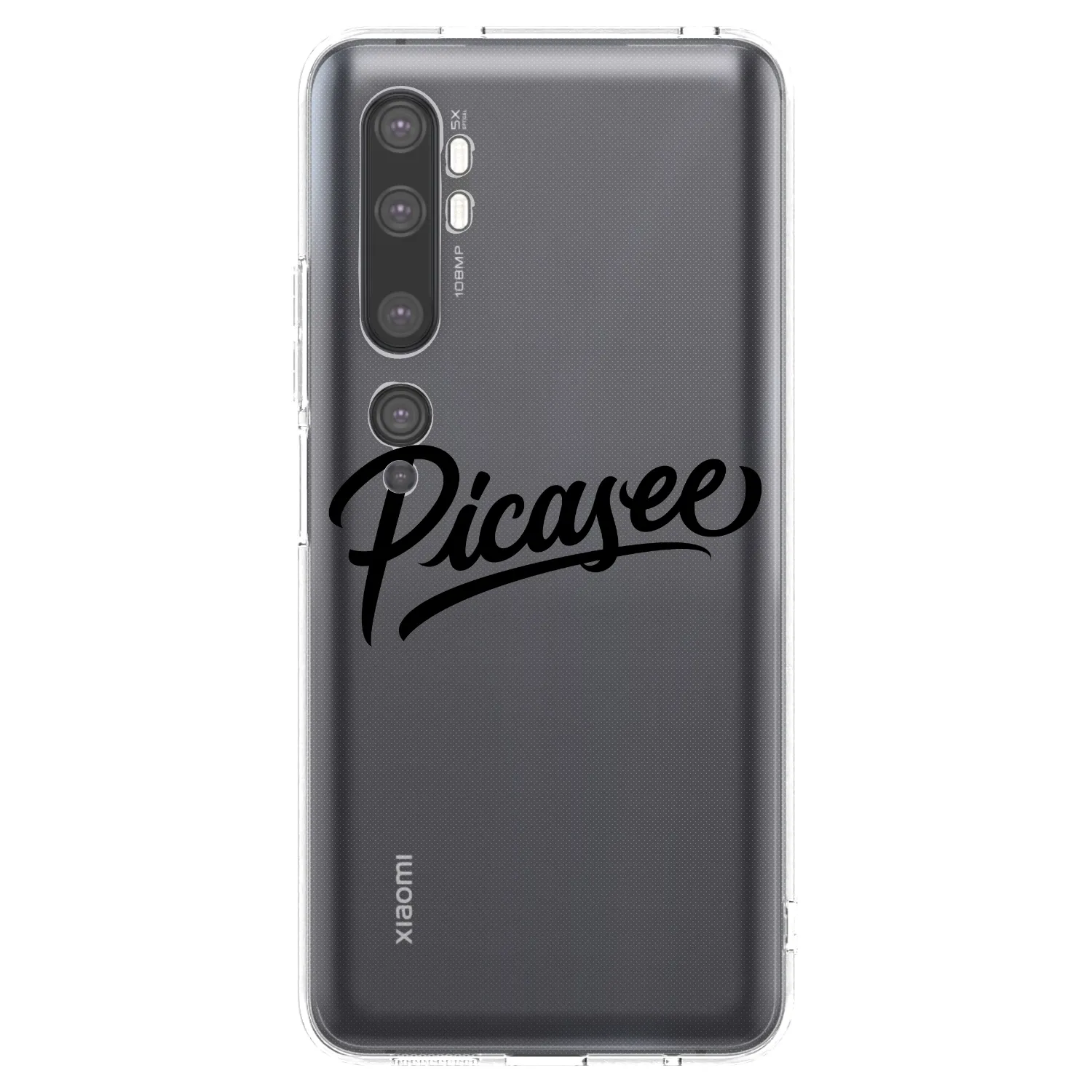 Picasee Xiaomi Mi Note 10 (Pro) Hülle - Transparentes Silikon - Picasee - old logo - black