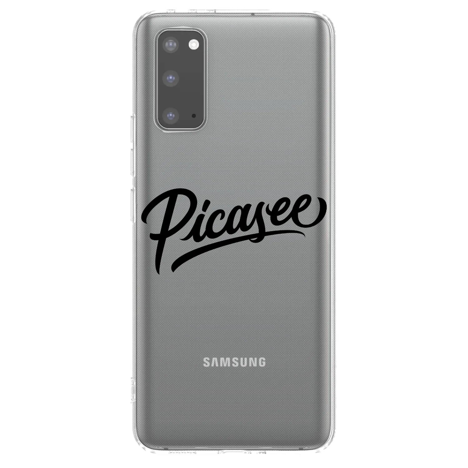 Picasee Samsung Galaxy S20 G980F Hülle - Transparentes Silikon - Picasee - old logo - black