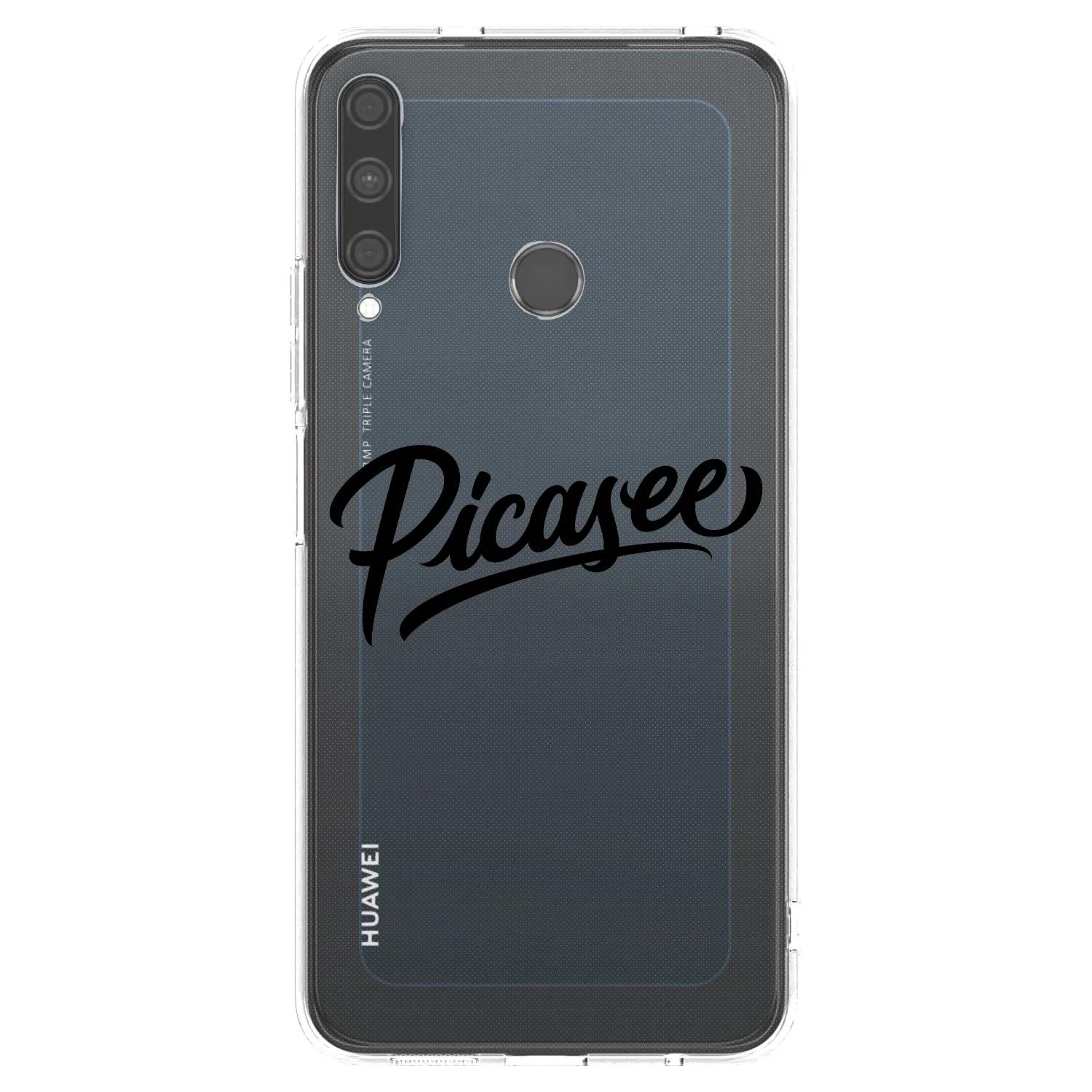 Picasee Huawei P40 Lite E Hülle - Transparentes Silikon - Picasee - old logo - black