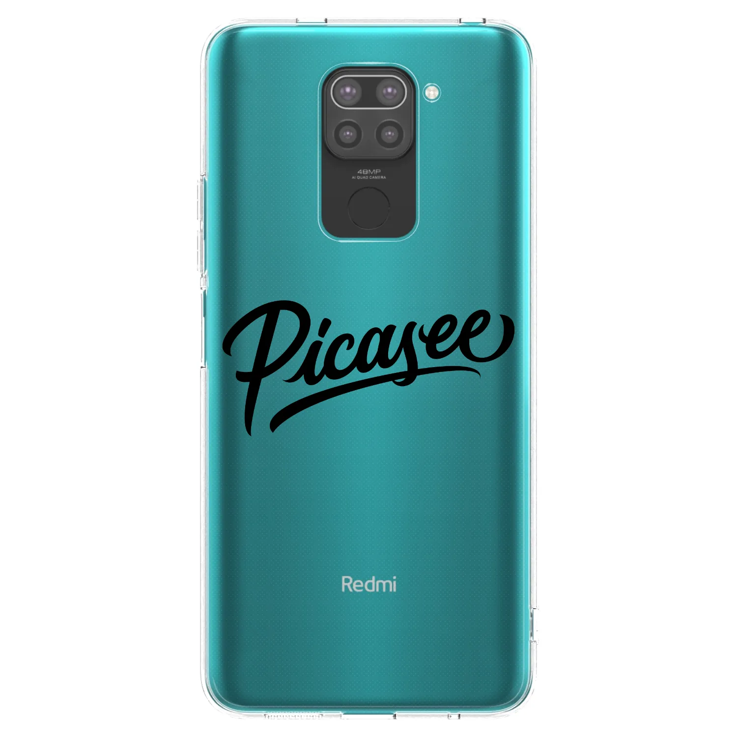 Picasee Xiaomi Redmi Note 9 Hülle - Schwarzes Silikon - Picasee - old logo - black