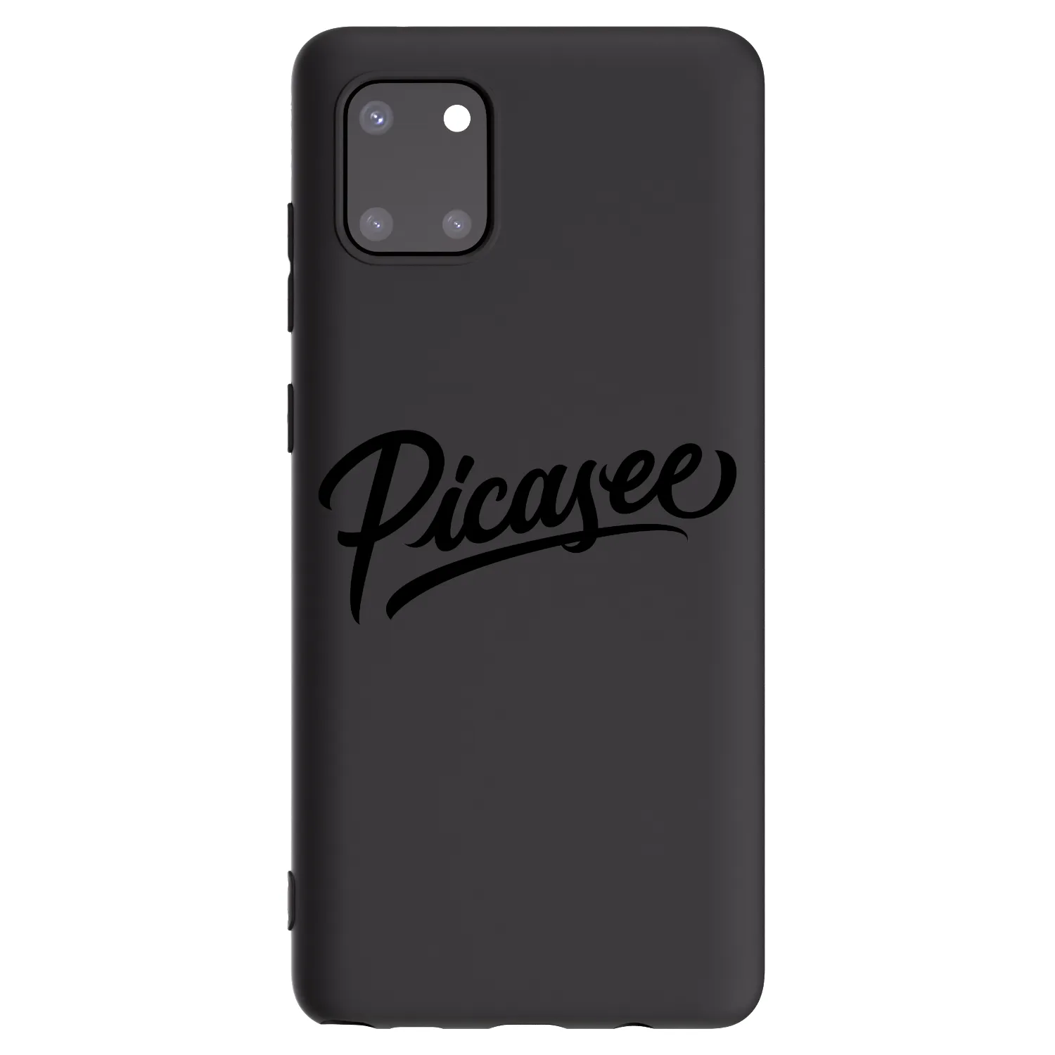 Picasee Samsung Galaxy Note 10 Lite N770F Hülle - Schwarzes Silikon - Picasee - old logo - black