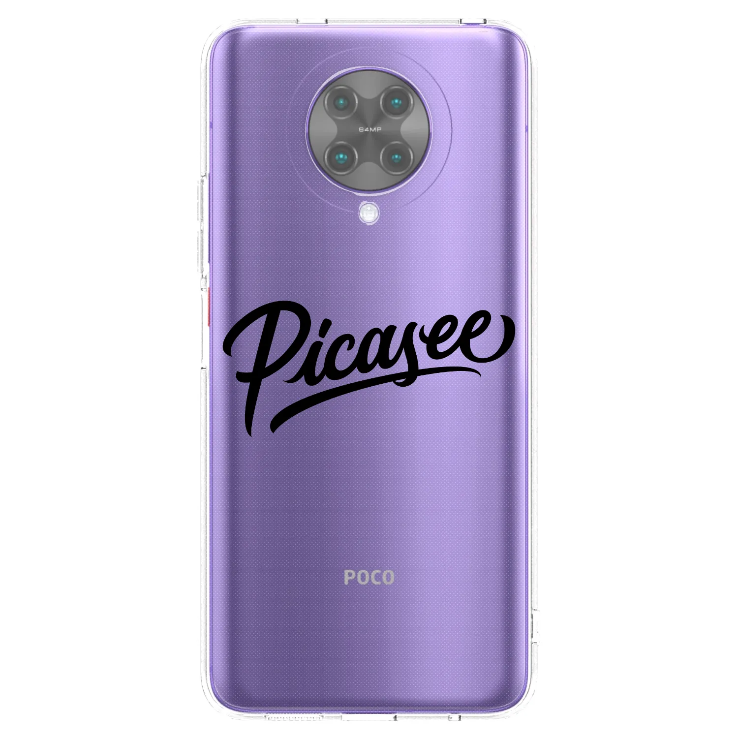 Picasee Xiaomi Poco F2 Pro Hülle - Transparentes Silikon - Picasee - old logo - black