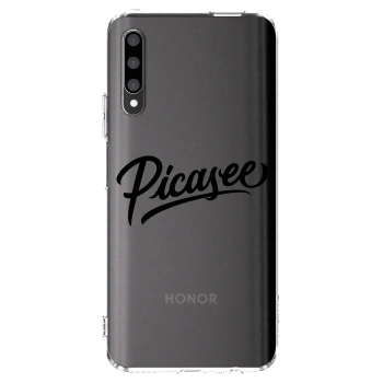 Picasee Honor 9X Pro Hülle - Transparentes Silikon - Picasee - old logo - black