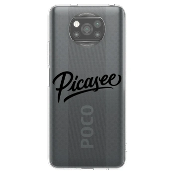 Picasee Xiaomi Poco X3 Hülle - Schwarzes Silikon - Picasee - old logo - black