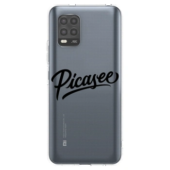 Picasee Xiaomi Mi 10 Lite Hülle - Transparentes Silikon - Picasee - old logo - black