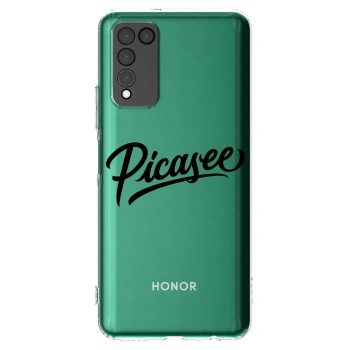 Picasee Honor 10X Lite Hülle - Transparentes Silikon - Picasee - old logo - black