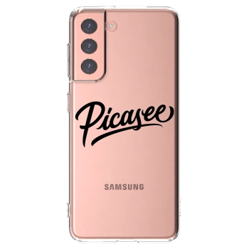 Picasee Samsung Galaxy S21 5G G991B Hülle - Transparentes Silikon - Picasee - old logo - black