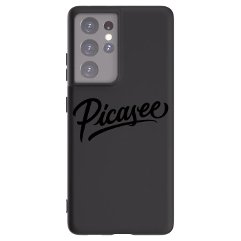 Picasee Samsung Galaxy S21 Ultra 5G G998B Hülle - Schwarzes Silikon - Picasee - old logo - black