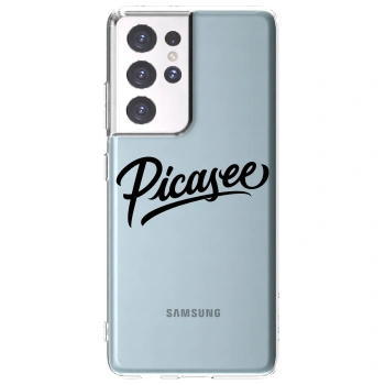 Picasee Samsung Galaxy S21 Ultra 5G G998B Hülle - Transparentes Silikon - Picasee - old logo - black