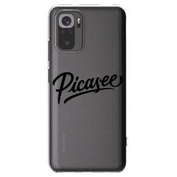 Picasee Xiaomi Redmi Note 10 Hülle - Transparentes Silikon - Picasee - old logo - black