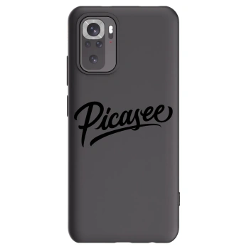 Picasee Xiaomi Redmi Note 10 Hülle - Schwarzes Silikon - Picasee - old logo - black