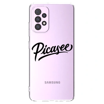 Picasee Samsung Galaxy A32 5G A326B Hülle - Transparentes Silikon - Picasee - old logo - black