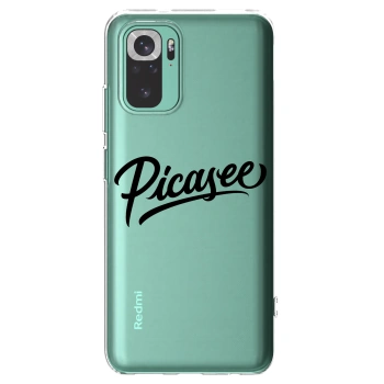 Picasee Xiaomi Redmi Note 10 Pro Hülle - Transparentes Silikon - Picasee - old logo - black