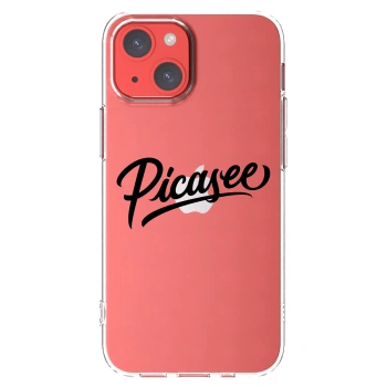 Picasee Apple iPhone 13 mini Hülle - Transparentes Silikon - Picasee - old logo - black