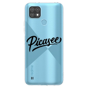Picasee Realme C21 Hülle - Transparentes Silikon - Picasee - old logo - black