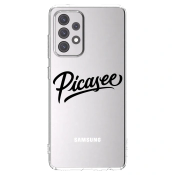 Picasee Samsung Galaxy A52s 5G A528B Hülle - Transparentes Silikon - Picasee - old logo - black
