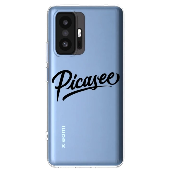 Picasee Xiaomi 11T Hülle - Transparentes Silikon - Picasee - old logo - black