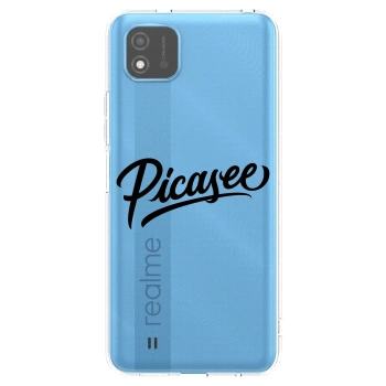 Picasee Realme C11 (2021) Hülle - Transparentes Silikon - Picasee - old logo - black