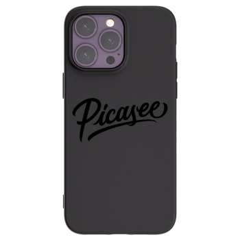 Picasee Apple iPhone 14 Pro Max Hülle - Schwarzes Silikon - Picasee - old logo - black