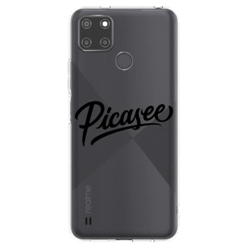 Picasee Realme C21Y Hülle - Transparentes Silikon - Picasee - old logo - black