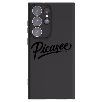 Picasee Samsung Galaxy S23 Ultra 5G Hülle - Schwarzes Silikon - Picasee - old logo - black