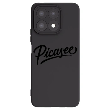Picasee Honor X8a Hülle - Schwarzes Silikon - Picasee - old logo - black