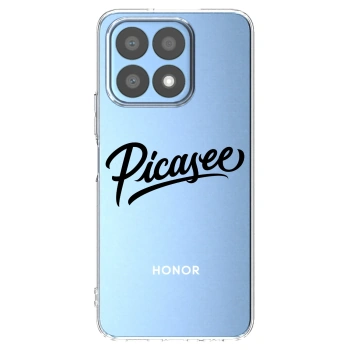 Picasee Honor X8a Hülle - Transparentes Silikon - Picasee - old logo - black