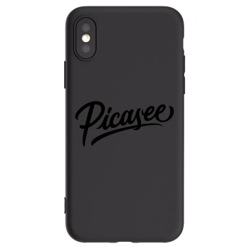 Picasee Apple iPhone X/XS Hülle - Schwarzes Silikon - Picasee - old logo - black