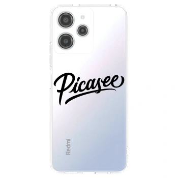 Picasee Xiaomi Redmi 12 4G Hülle - Transparentes Silikon - Picasee - old logo - black