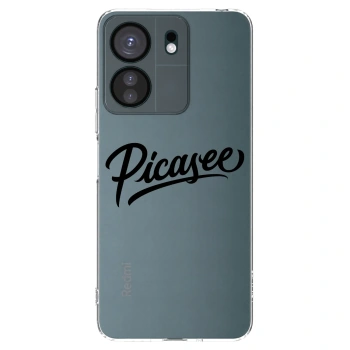 Picasee Xiaomi Redmi 13C 4G Hülle - Transparentes Silikon - Picasee - old logo - black