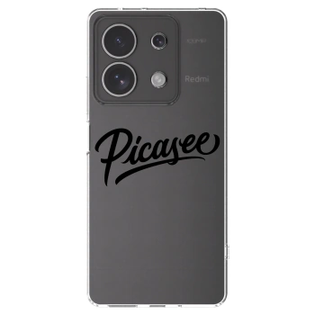 Picasee Xiaomi Redmi Note 13 4G Hülle - Transparentes Silikon - Picasee - old logo - black