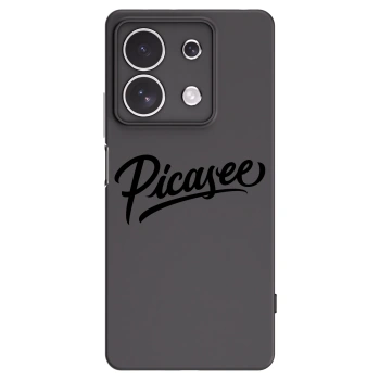 Picasee Xiaomi Redmi Note 13 4G Hülle - Schwarzes Silikon - Picasee - old logo - black