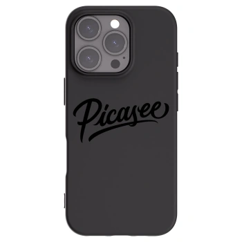 Picasee Apple iPhone 16 Pro Hülle - Schwarzes Silikon - Picasee - old logo - black