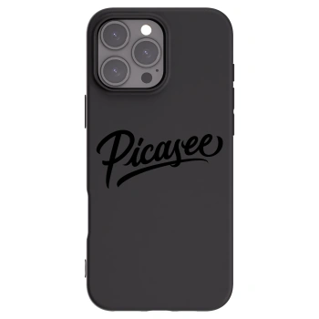 Picasee Apple iPhone 16 Pro Max Hülle - Schwarzes Silikon - Picasee - old logo - black