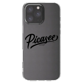 Picasee Apple iPhone 16 Pro Max Hülle - Transparentes Silikon - Picasee - old logo - black
