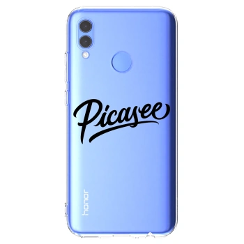 Picasee Honor 10 Lite Hülle - Transparentes Silikon - Picasee - old logo - black