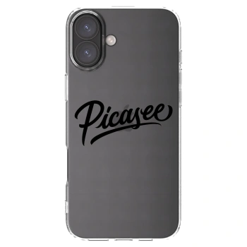 Picasee Apple iPhone 16 Plus Hülle - Transparentes Silikon - Picasee - old logo - black