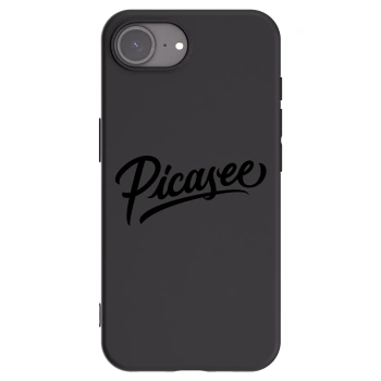 Picasee Apple iPhone 16e Hülle - Schwarzes Silikon - Picasee - old logo - black