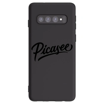 Picasee Samsung Galaxy S10 G973 Hülle - Schwarzes Silikon - Picasee - old logo - black
