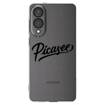 Picasee Samsung Galaxy S25 Edge 5G Hülle - Transparentes Silikon - Picasee - old logo - black